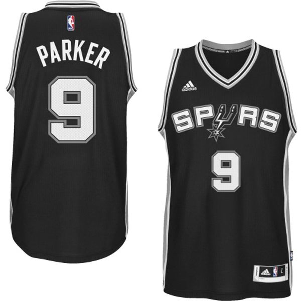 San Antonio Spurs #9 Tony Parker 2014 15 New Swingman Road Black Jersey